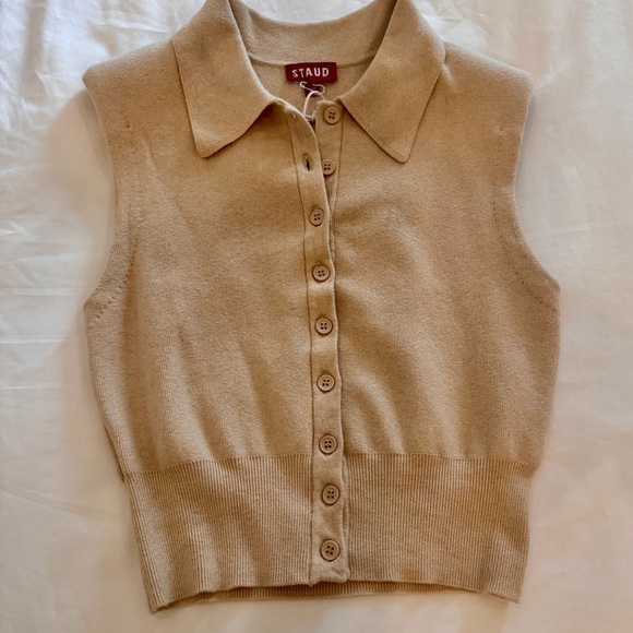 STAUD NOLA SWEATER CAMEL - Picture 2 of 4